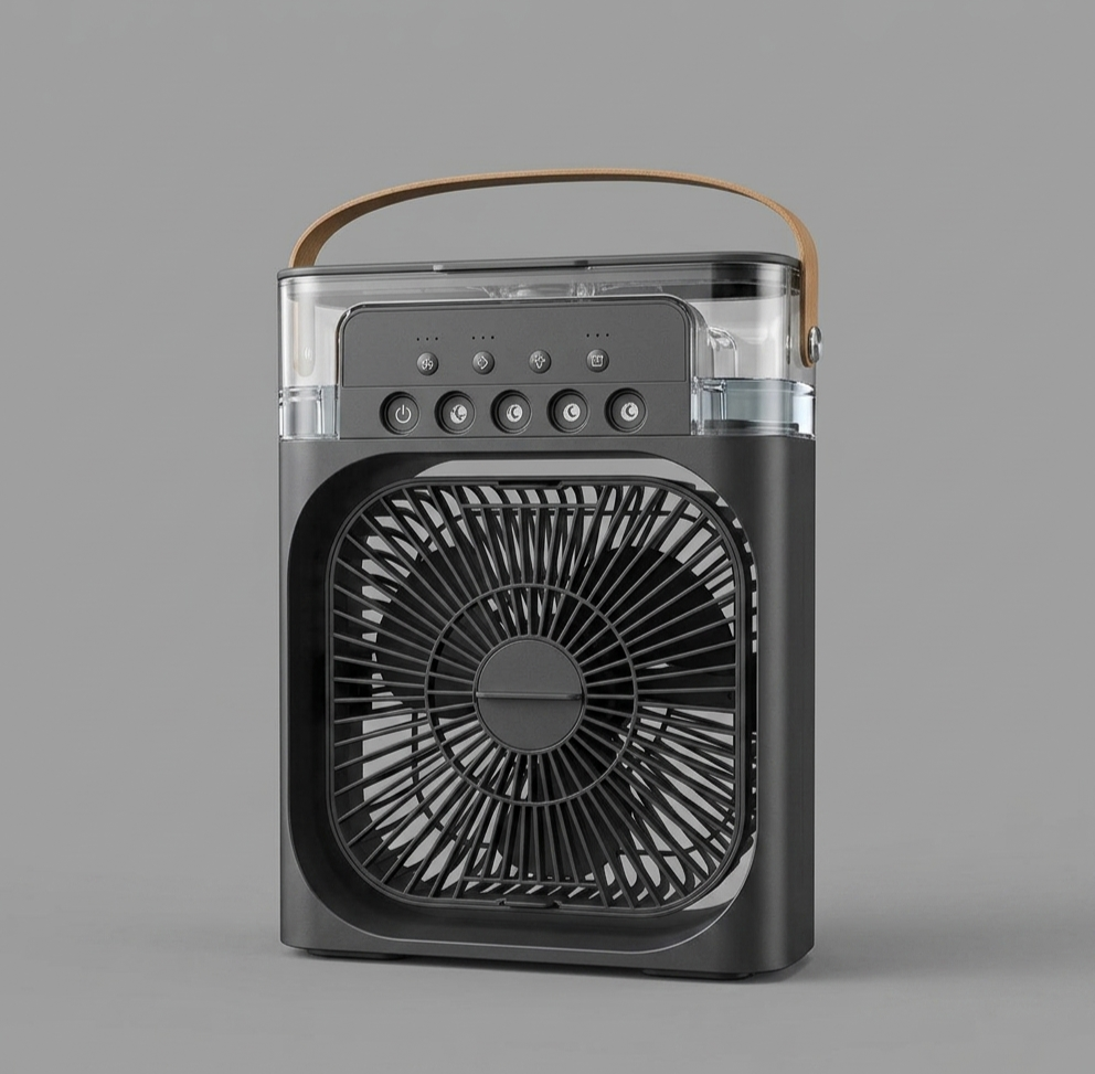 Mini Climatiseur Portable — Ventilateur • Humidificateur • Purificateur d'air