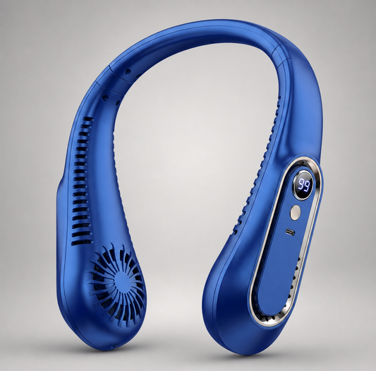 Ventilateur de cou sans pales — Rechargeable USB • Silencieux • 360°